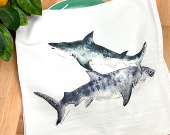 Shark tea towel