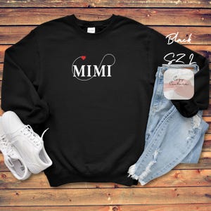 Embroidered Mimi Sweatshirt: Custom Grandparent Pregnancy Announcement