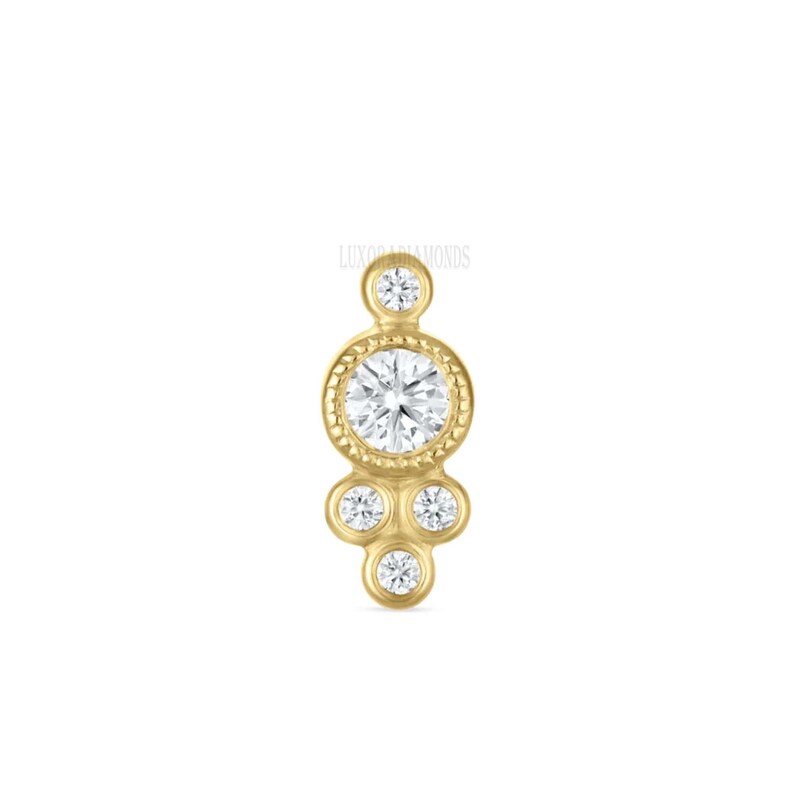 Trinity Piercing Front 14K