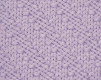 Patrón de tejido para paño de cocina de punto con canalé diagonal – Paño de cocina de algodón para principiantes (PDF)