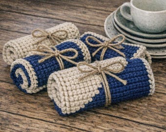 Salvamanteles de ganchillo tunecino reversible (patrón en PDF) de The Gingham Bow™