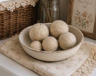 Juego de 5 bolas de lana hechas a mano para secadora / Suavizante de ropa natural, ecológico, reutilizable, sin plástico.