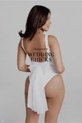 Viral Bridal Swimsuit with Detachable Bow - Bride Logo Design