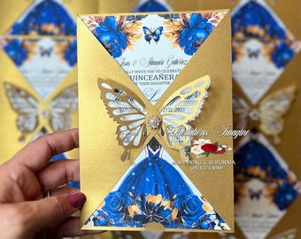 Invitación de XV/Quinceañera hecha a mano