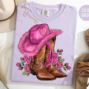 Comfort Colors Cowgirl Valentine Shirt: Western Graphic Tee