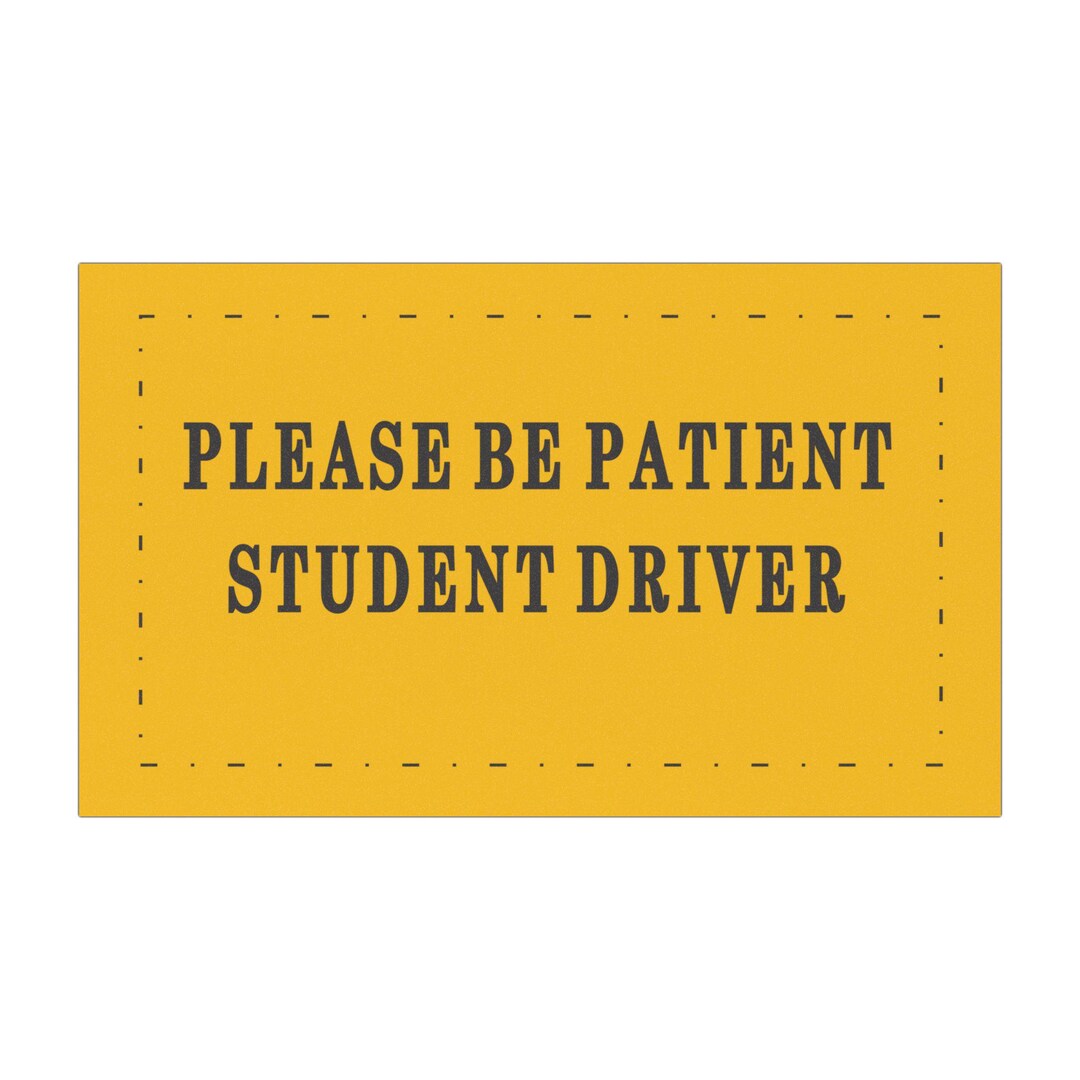 Drive Training Sign Student Driver Car Magnet - Magnetic Sign for New Drivers, Caution Sign ...