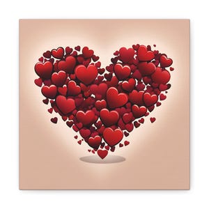 Romantische Leinwand, Gallery Wraps, Herz, Valentinstag, Geschenk, Hochzeitsdeko, Liebe, Dekoration