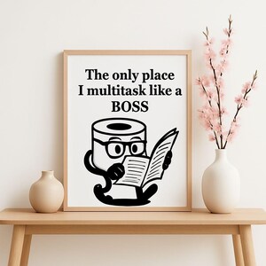 Funny Toilet Paper Captions, Bathroom Art Download, Humorous Printable Decor, Quirky Bathroom Wall Art