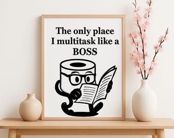 Funny Toilet Paper Captions, Bathroom Art Download, Humorous Printable Decor, Quirky Bathroom Wall Art