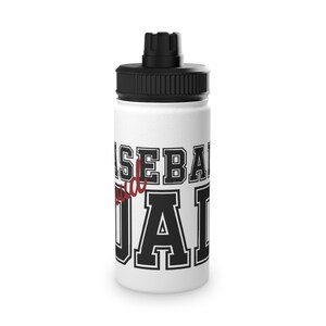 Proud Baseball Dad Stainless Steel Water Bottle, Sports Drink Container, Gift for Coaches, Outdoor Hydration Bottle, Dad Water Bottle