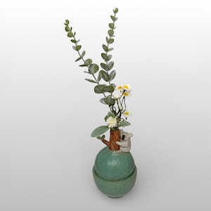 Hand built Koala vase, lidded pot and vase. * SECOND please read description*