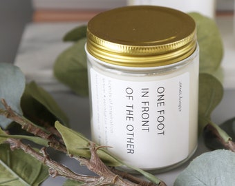 モチベーションを高めるソイワックスキャンドル – レモン、ユーカリ、サンシャインの香り