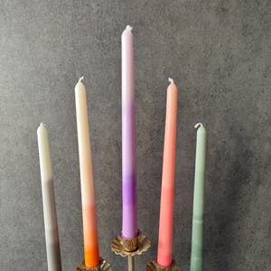 Ombre Taper Candles, Candlesticks - Home decor, Colorful, gradient, Shape Candle, wedding, holiday