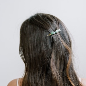Gemstone Barrettes, Healing Crystals, Jade, Moonstone, Amethyst, Citrine, Aquamarine, Quartz, Hair Accessories, Clip, healing crystals