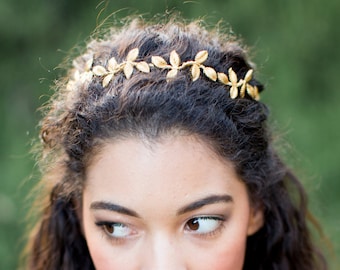 Petite Leaf Crown, Bridal Hair Piece, wedding hair, Bridal Hair Accessories , Wedding Headband, Gold Leaf headband, Boho Wedding Hair Piece