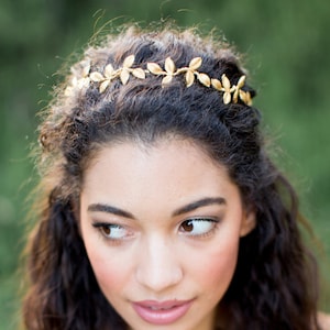 Petite Leaf Crown, Bridal Hair Piece, wedding hair, Bridal Hair Accessories , Wedding Headband, Gold Leaf headband, Boho Wedding Hair Piece