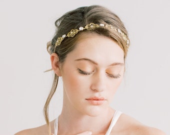 Art Deco Swarovski Krone, Headband, Tiara Wedding Headband, Brauthaar Piece, Haar-Accessoires, Hochzeit-Krone, Gold, Haarrebe, Gatsby