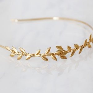 Leaf Vine Headband Half Size Bridal hair accessories, Gold, Silver, Rose Gold, Leaves Headband, wedding hair piece image 2