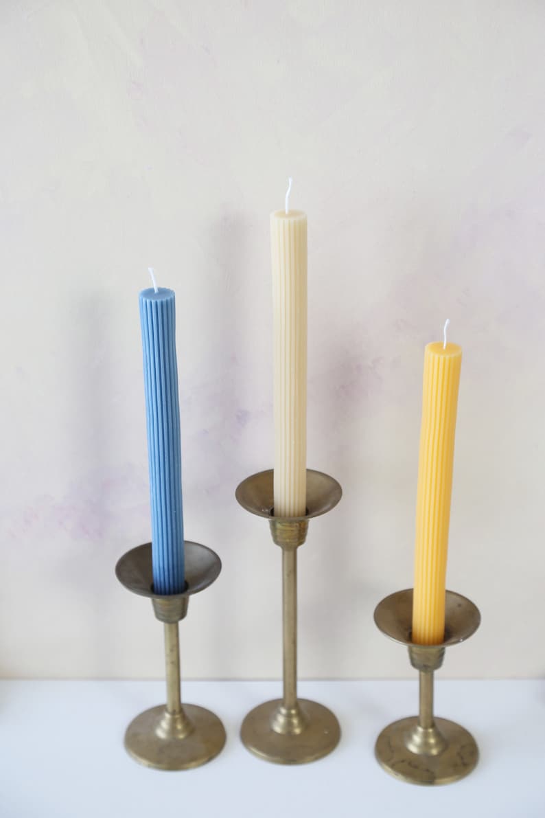 Bubble and Textured Lined Taper Candles, Candlesticks Soy Wax Candle, Home Decor, Shape Candle, boho decor, wedding, holiday decor image 6