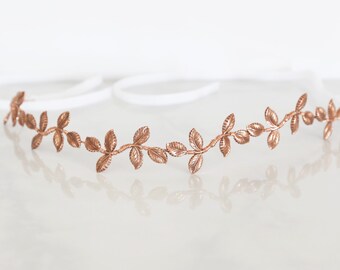 Petite Leaves - A crown headband of little Rose Gold leaves, Boho Headband, Crown, Halo, Boho wedding accessory, flower crown, hair, bridal