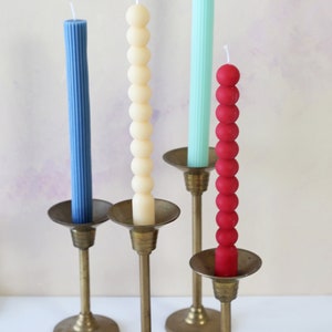 Bubble and Textured Lined Taper Candles, Candlesticks Soy Wax Candle, Home Decor, Shape Candle, boho decor, wedding, holiday decor image 8