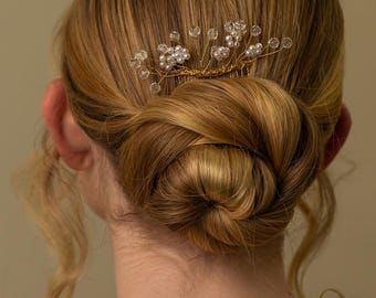 Delicate Beaded Comb - Bridal hair pice, wedding hair piece, barrettes