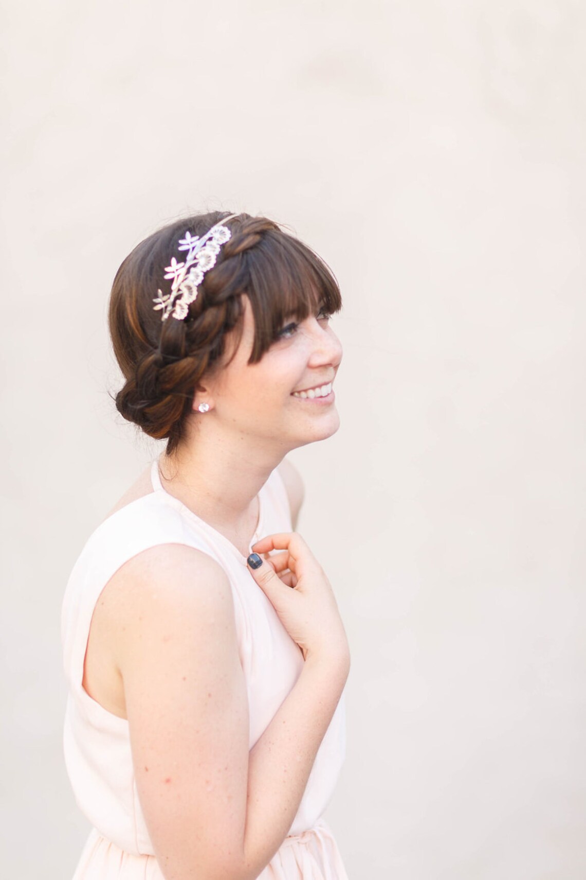 Triple Wildflower Headband Bridal Hair Accessories Gold Etsy