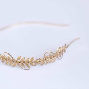 Little Laurels Golden Leaf Headband, Bridal, Wedding, Hair, Crown, Tiara, Wreath, Hair Accessories, Wedding Hair, Gold Crown