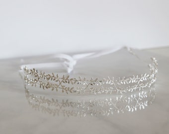 Delicate Silver Fern Leaf Wedding Hair Piece - Crown, Bridal Hair piece, Leaf Headband, hair accessories