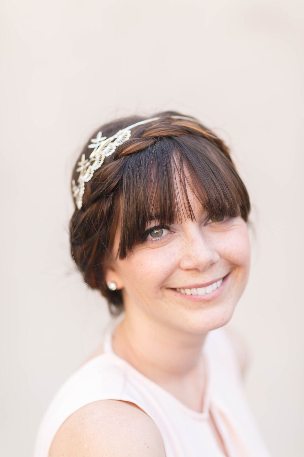 Triple Wildflower Headband Bridal Hair Accessories Gold Etsy