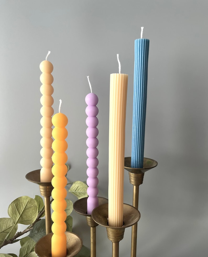 bubble taper candle