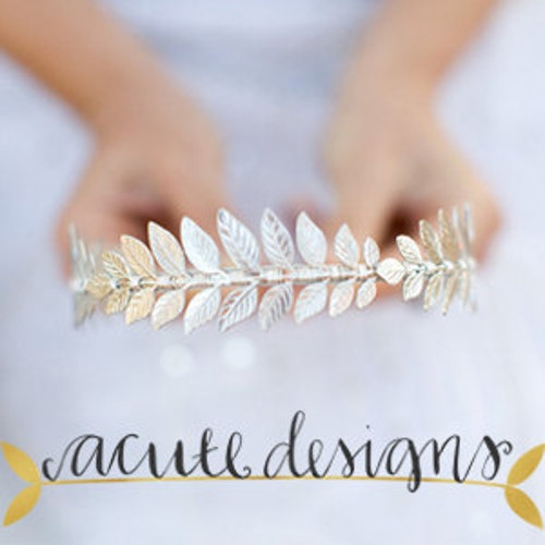 Rose Gold Fern Leaf Bridal Hair Vine, Wedding Headband  display picture 3