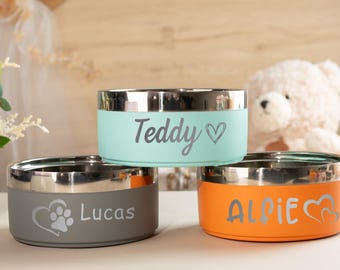 Engraved Dog Bowl With Name,Custom Stainless Steel Pet Bowl,Dog Feeder Bowls,Food Water Bowl For Dog Cat,Puppy Gift,Dog Gift,Pet Lover Gift