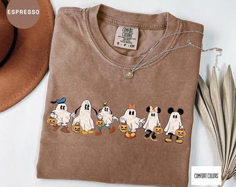 Comfort Colors® Halloween Disney Shirt, Mickey and Friends Ghost Shirt, Disney Spooky Halloween Tee, Disneyland Shirts, Disney Ghost Shirt