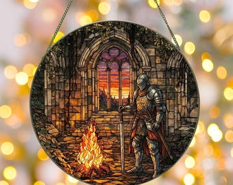 Dark Souls Acrylic Suncatcher, Artorias the Abysswalker Glass Suncatcher, Gamer Gift Elden Ring Suncatcher, Elden Ring Suncatcher