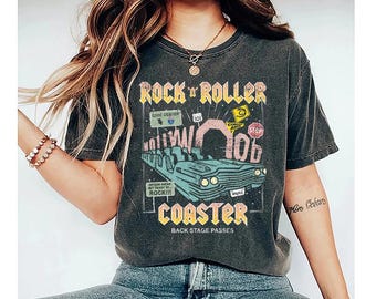 Disney Rock N Roller Coaster Comfort Colors Shirt, Vintage Disney Hollywood Studios Shirt, Disney World Shirt, Disneyland Trip 2025 Shirt