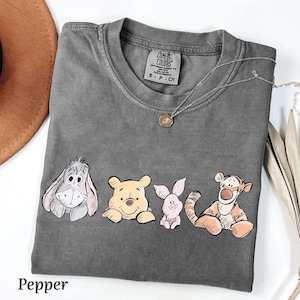 Comfort Colors® Winnie the Pooh and Friends Shirt, Vintage Tigger Piglet Eeyore Tee, Cute Disney Pooh Bear Shirt, Family Trip T-shirt