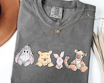 Comfort Colors® Winnie the Pooh and Friends Shirt, Vintage Tigger Piglet Eeyore Tee, Cute Disney Pooh Bear Shirt, Family Trip T-shirt