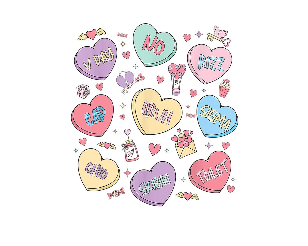 Skibidi Valentines Day Funny Valentines Day Rizz, No Cap Png,tween ...