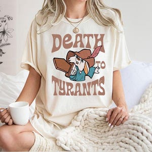 Comfort Colors® Vintage 70s Skippy Rabbit Death To Tyrants T-shirt, Retro Robin Hood Shirt, Magic Kingdom Shirt, WDW Disneyland