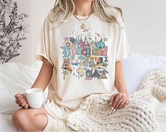 Vintage Disneyland Resort Comfort Colors Shirt, Retro Disneyland Parks Shirt, Magic Kingdom Shirt, Disneyworld Shirts, Disney Family Shirts