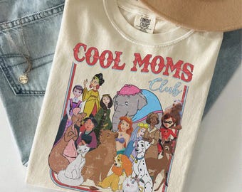 Retro Disney Cool Mom Clubs Shirt, Funny Mom Outfit, Disney Moms Shirt, Best Mom Ever Tee, Mothers Day Gifts, WDW Shirts