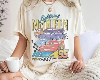 Comfort Colors®  Lightning Mcqueen Shirt, 95 Lightning Mcqueen Shirt, Radiator Springs Tee, Rusteze Cars Shirt, WDW Family Vacation Shirts