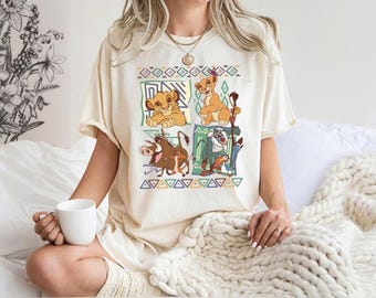 Retro 90s Disney Lion King Simba And Timon Comfort Colors Shirt, Vintage Lion King Shirt, Hakuna Matata Retro Shirt, Disney Family Shirts