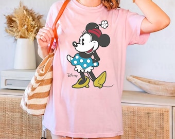Comfort Colors Retro Minnie Shirt, Disney Mickey Mouse Classic 1928 Retro Shirt, Mickey Friends Tee, Disneyland Family Vacation Holiday Gift