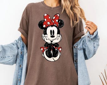 Comfort Colors®Disney Classic Minnie Mouse Pose Shirt, Minnie Shirt, Disneyland Holiday Vacation Shirt, Disney Retro Shirt