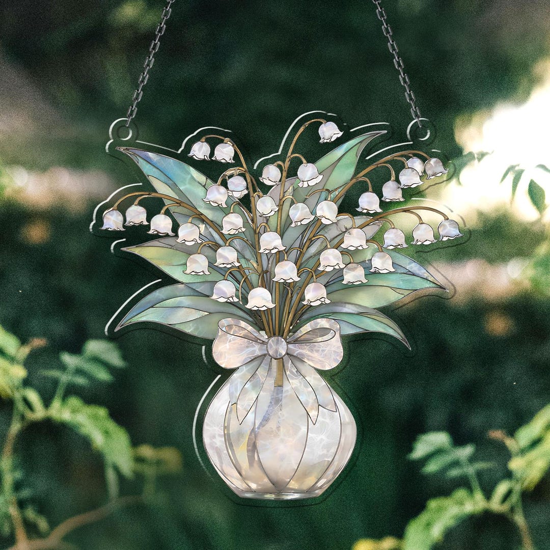 Lily of Valley Suncatcher, ACRYLIC Window Hanging Decor, Mother's Day ...