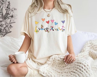 Comfort Colors® Disney Mickey and Co Balloon Shirt, Disney Mickey and Friends Comfort Color Tee, Disney Vacation Outfit, Mickey Balloon