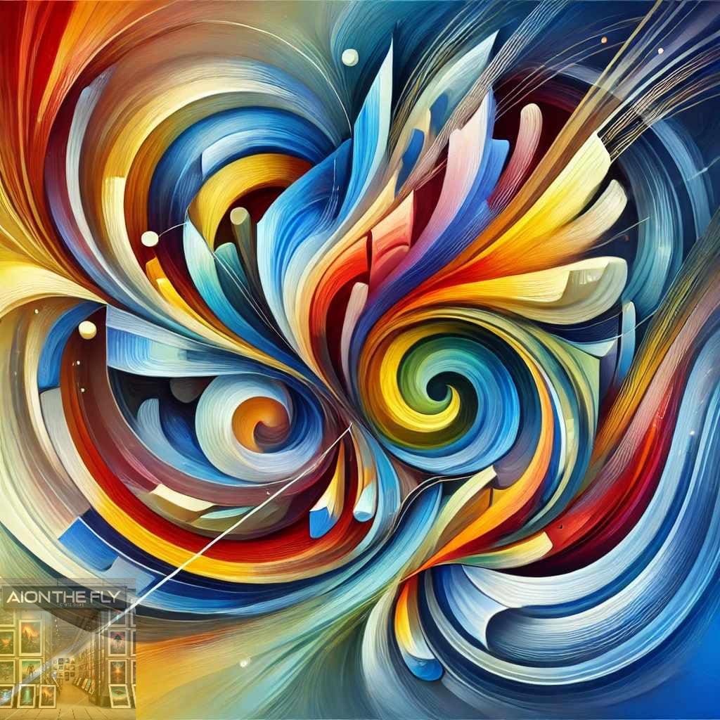 Vibrant Abstract Swirl | Ai-generated Colorful Digital Art