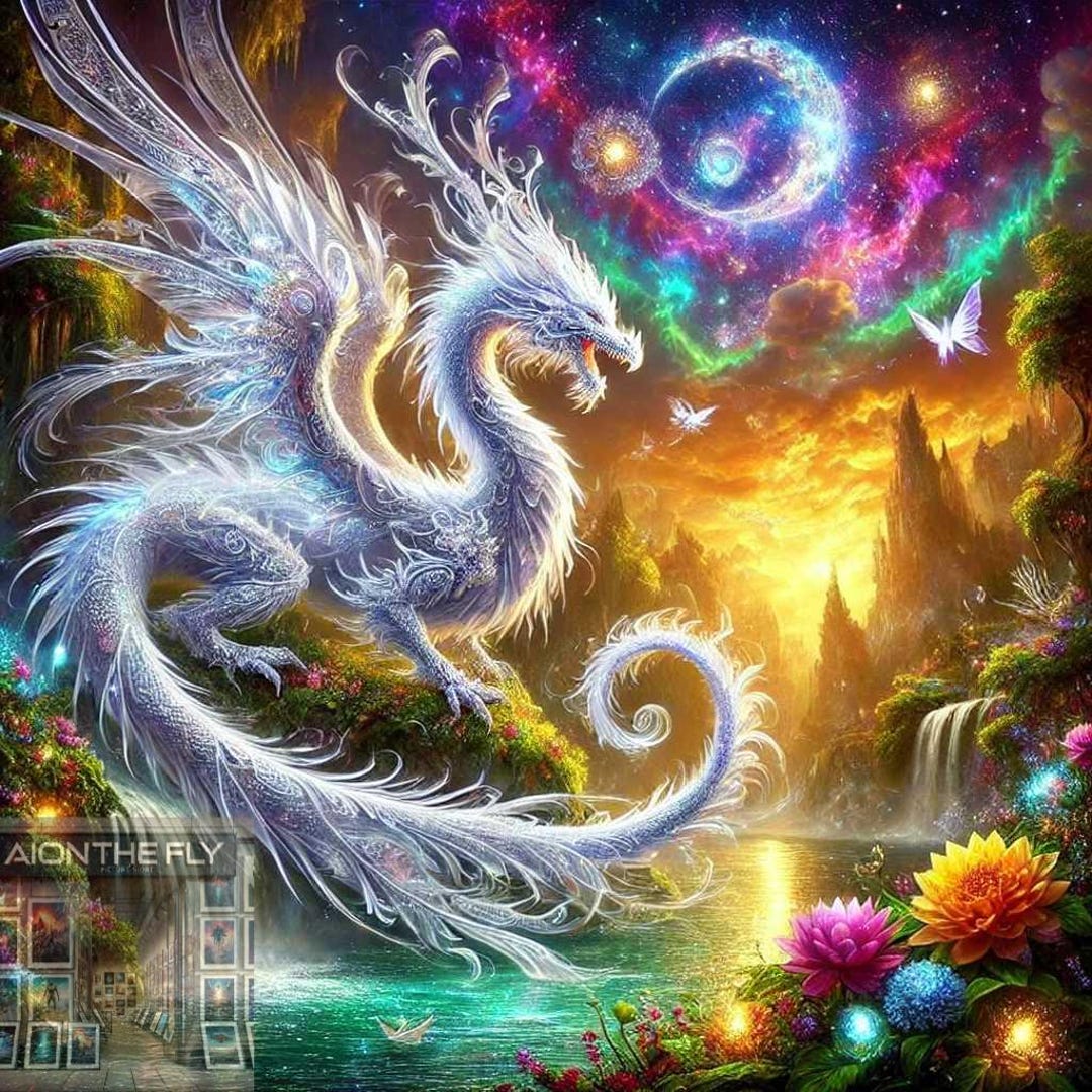 天空のドラゴン バンドル 4パック | AI生成ファンタジードラゴンアート